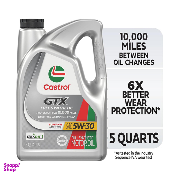 روغن موتور خودرو بنزینی کاسترول مدل GTX SP 5W-30 حجم 4.73 لیتر