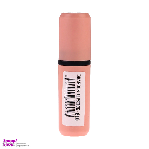 رژ لب جامد مات برانوس مدل Long Lasting شماره 610 رنگ قرمز