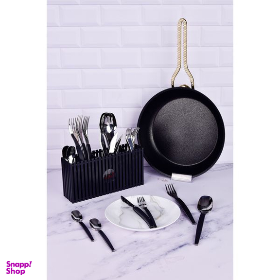 سرویس قاشق و چنگال 31 پارچه سی اند اس مدل منحنی