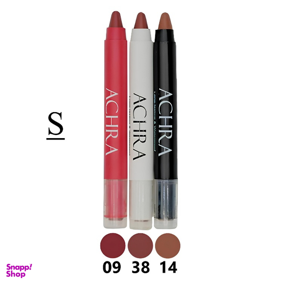 رژ لب جامد جامد مخملی آچرا مدل S مجموعه 3 عددی