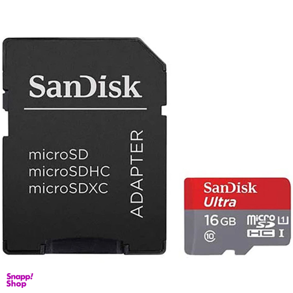 کارت حافظه‌ microSDXC کلاس 10 استاندارد مدل UHS-I U1 سرعت 100MBps ظرفیت 16 گیگابایت به همراه آداپتور SD