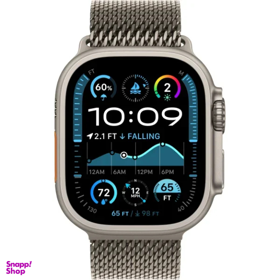 ساعت هوشمند اپل مدل Ultra 2 Natural Titanium Case Milanese Loop 49mm