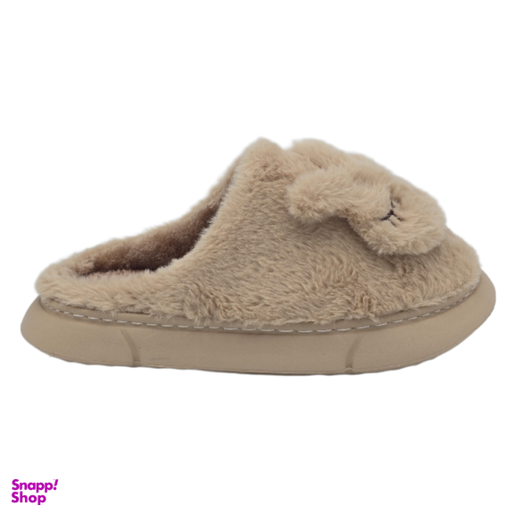 دمپایی حوله ای مدل خرگوشی کد 677765 رنگ نسکافه ای