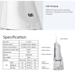 دستگاه واتر جت شست و شوی دهان و دندان گلویش استایل مدل FL-V29