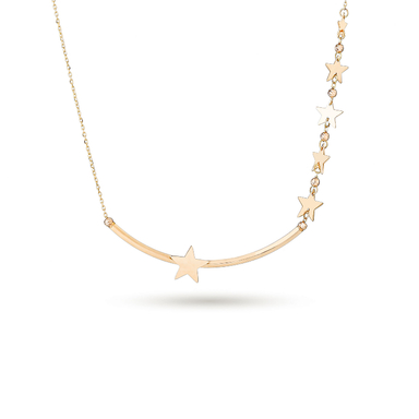 گردنبند طلا 18 عیار زنانه میلی گالری طرح ستاره کد MT1091