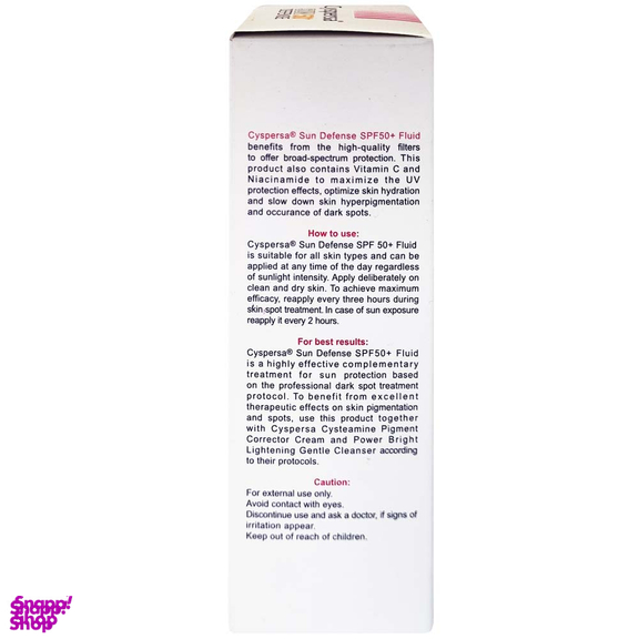 فلوئید ضد آفتاب SPF50 سیسپرسا مدل Power Bright حجم 50 میلی لیتر بسته 2 عددی
