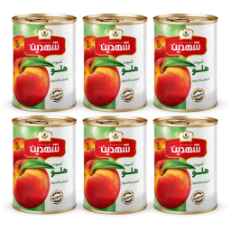 کمپوت هلو شهدین وزن 370 گرم بسته 6 عددی