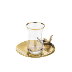 ست فنجان و نعلبکی 4 پارچه گلد کیش مدل دلاریس کد GK934026