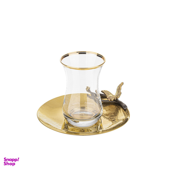 ست فنجان و نعلبکی 4 پارچه گلد کیش مدل دلاریس کد GK934026