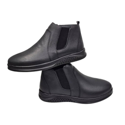 نیم بوت مردانه چرم ریباری مدل Z21 رنگ مشکی