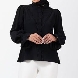 شومیز زنانه برنس مدل آذر رنگ مشکی