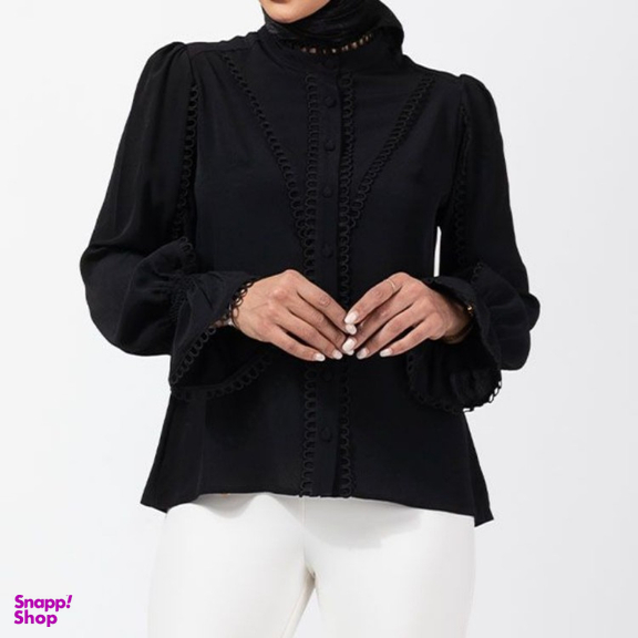 شومیز زنانه برنس مدل آذر رنگ مشکی