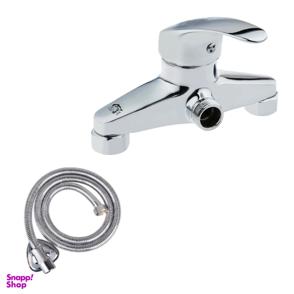 شیر توالت اهرمی اندیکا مدل پانیذ به همراه شلنگ سرویس بهداشتی