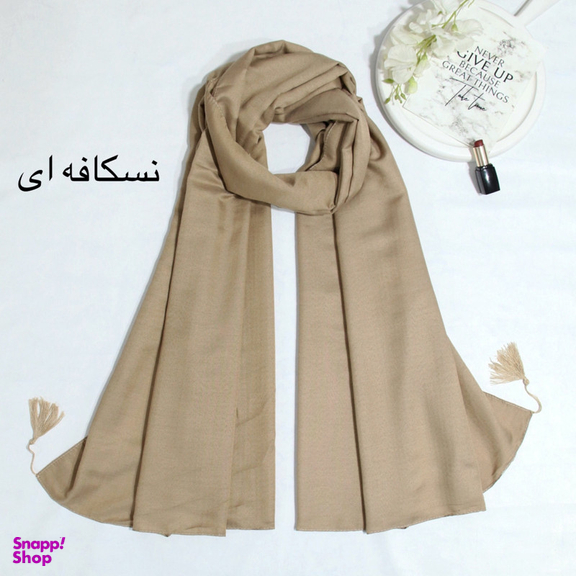 شال زنانه آنالیا مدل نخی ساده منگوله دار کد a-9610