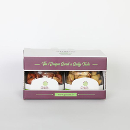 آجیل هدیه تنگ گلبهار 1 به همراه پسته احمدآقایی بادام هندی گوناتس وزن 200 گرم