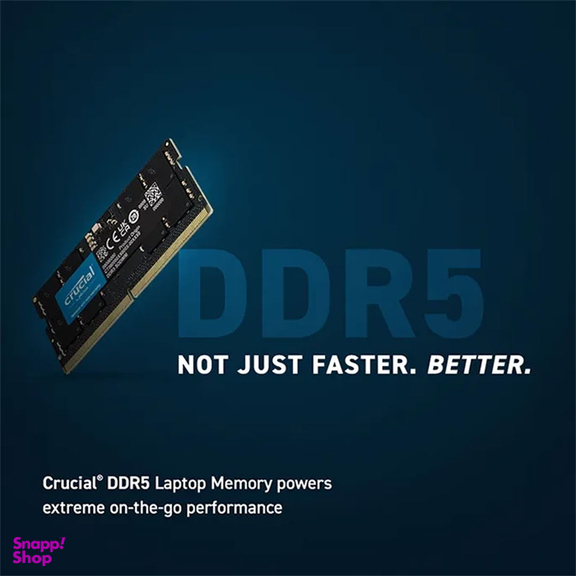 رم لپ تاپ DDR5 تک کاناله 4800 مگاهرتز CL40 کروشیال مدل CT16 ظرفیت 16 گیگابایت