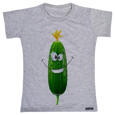 تیشرت آستین کوتاه دخترانه 27 مدل Smiling Cucumber کد MH780