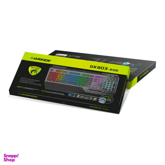 کیبورد گیمینگ مکانیکال گرین مدل GK803-RGB