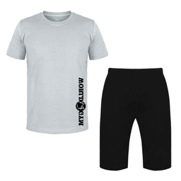 ست راحتی تیشرت و شلوارک مردانه طرح GYM کد L41