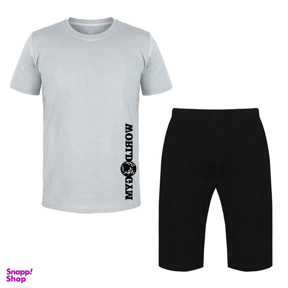 ست راحتی تیشرت و شلوارک مردانه طرح GYM کد L41