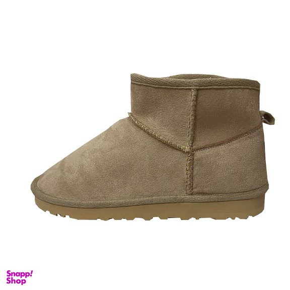 نیم بوت زنانه طرح آگ کوتاه رنگ کرم