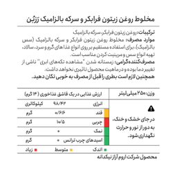 روغن زیتون فرابکر و سرکه بالزامیک رزبن حجم 250 میلی لیتر