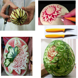 ست چاقو میوه آرایی و حکاکی کد 1612 مجموعه 4 عددی