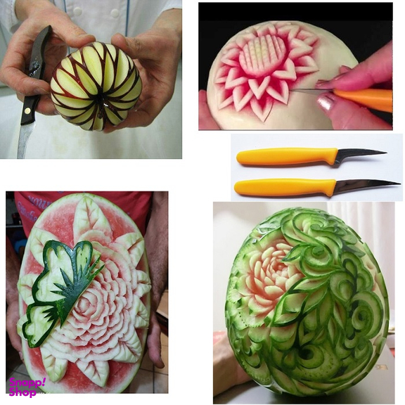 ست چاقو میوه آرایی و حکاکی کد 1612 مجموعه 4 عددی