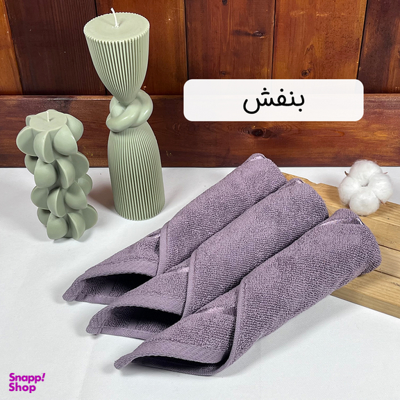 دستمال حوله ای آشپزخانه بهباف آذر کد H-01 بسته 3 عددی