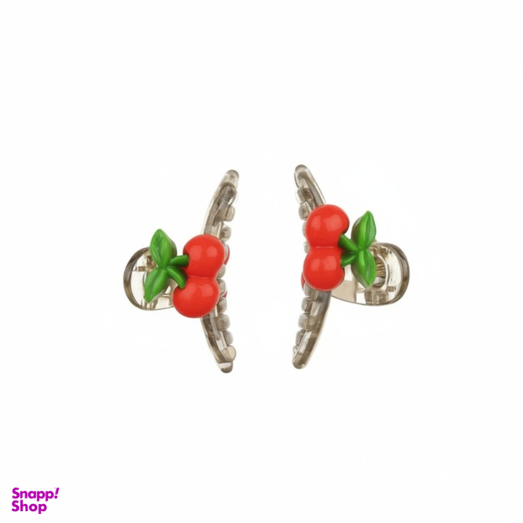گیره مو زنانه طرح گیلاس کد 02 مجموعه 2 عددی