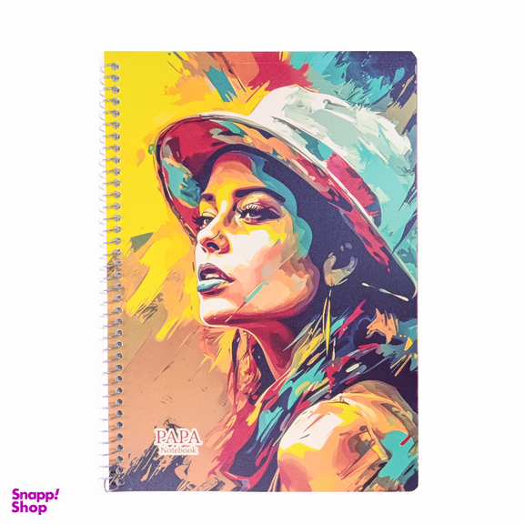 دفتر 4 خط زبان 50 برگ پاپا مدل papanote411