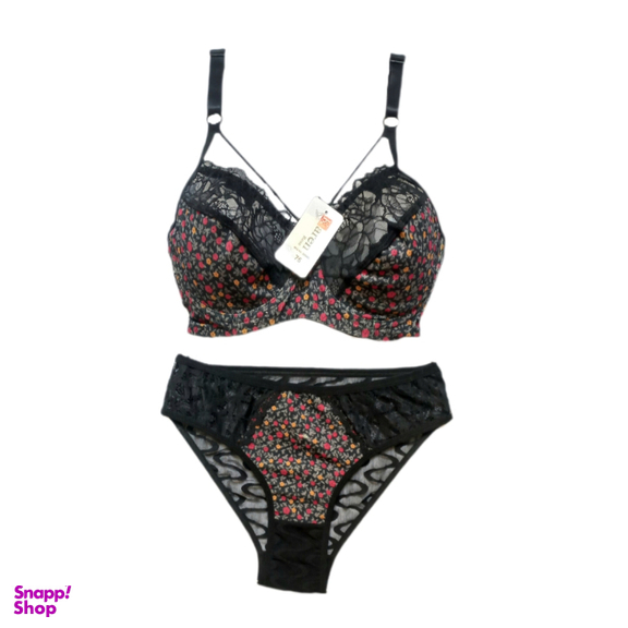 ست لباس زیر زنانه کارن کد Fhk01 رنگ مشکی