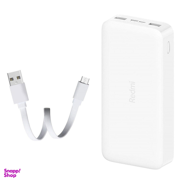 پاوربانک شیائومی مدل Redmi PB200LZM ظرفیت 20000 میلی آمپرساعت به همراه کابل تبدیل microUSB