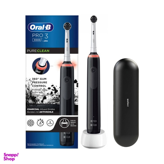 مسواک برقی اورال بی مدل Pro 3 3000 Pure به همراه قاب مسافرتی مسواک برقی مدل Wober