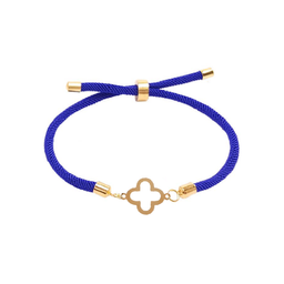 دستبند مارشال طلا 18 عیار زنانه اپال گلد مدل ونکلیف 005 رنگ آبی