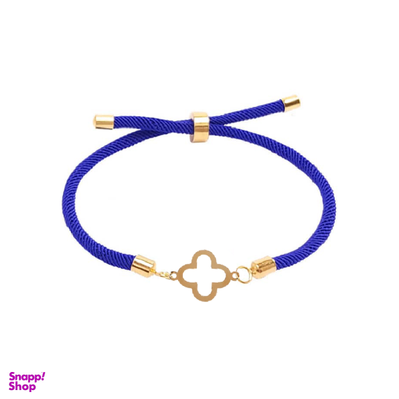 دستبند مارشال طلا 18 عیار زنانه اپال گلد مدل ونکلیف 005 رنگ آبی