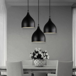 لوستر 3 شعله رایکا مدل شیپوری کوتاه کد Ros760