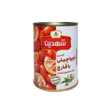 کنسرو لوبیا چیتی با قارچ شهدین وزن 370 گرم