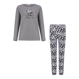 ست بلوز و شلوار راحتی زنانه کد 1046 رنگ طوسی