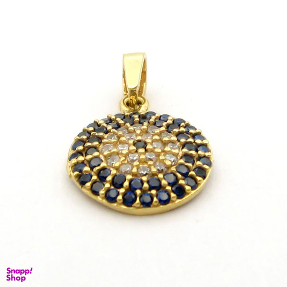 آویز گردنبند طلا 18 عیار زنانه کاپانی طرح چشم نظر کد KP017