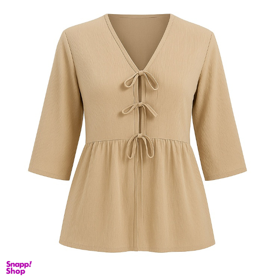 مانتو دخترانه مدل عروسکی رنگ کرم