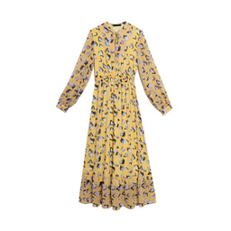 پیراهن زنانه برنس مدل تیام رنگ زرد