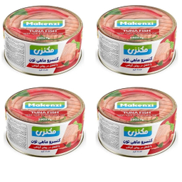 کنسرو ماهی تون با فلفل در روغن مکنزی وزن 180 گرم بسته ۴ عددی