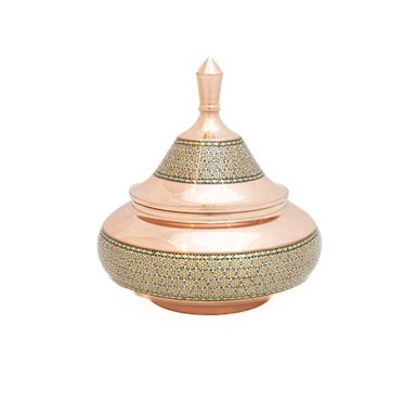 شکلات خوری مسی خاتم کاری کد 7100