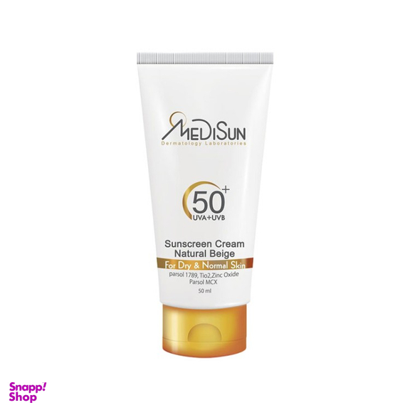 کرم ضد آفتاب رنگی مدیسان مدل G074 با SPF50 رنگ بژ طبیعی حجم 50 میلی لیتر