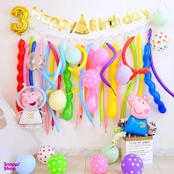 بادکنک مدل ماری ساده بسته 100 عددی