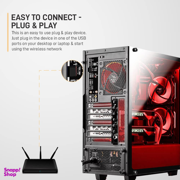 کارت شبکه وایرلس N300 USB سایرکس مدل SX-N300M