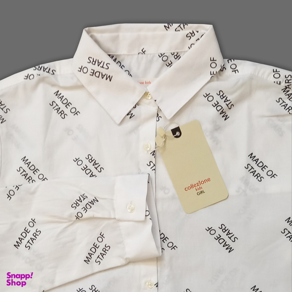 شومیز آستین بلند دخترانه کولزیون مدل Stars کد 223