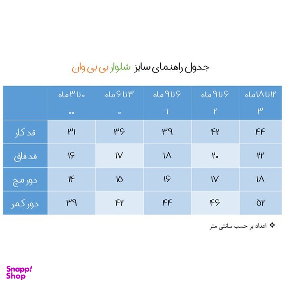 شلوار نوزادی بی بی وان مدل لوزی کد 2