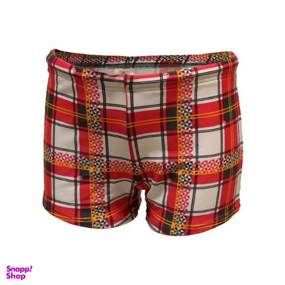 مایو شنا پسرانه مدل Songmian AGH رنگ سفید قرمز